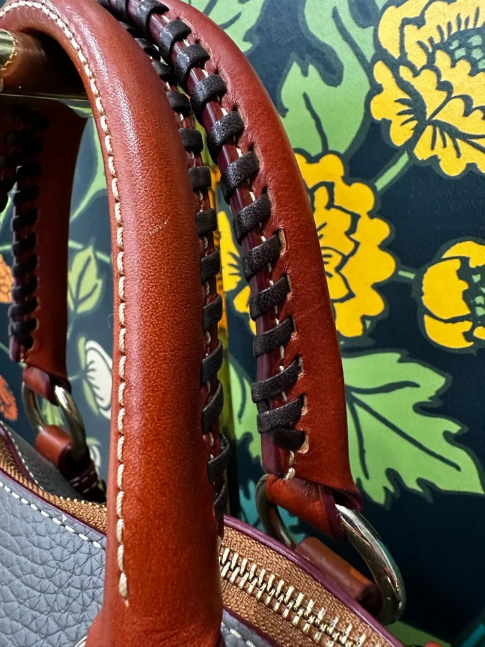 Dooney & Bourke Gray and Tan Satchel